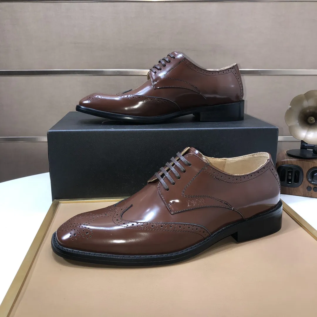 Men's shoes 💰640💰[Dior] (water-dyed cowhide lining) Dior original 1:1 high quality factory, imported original materials, imported version of raw cowhide, water-dyed cowhide lining, original TPU outsole, code number: 38-44
